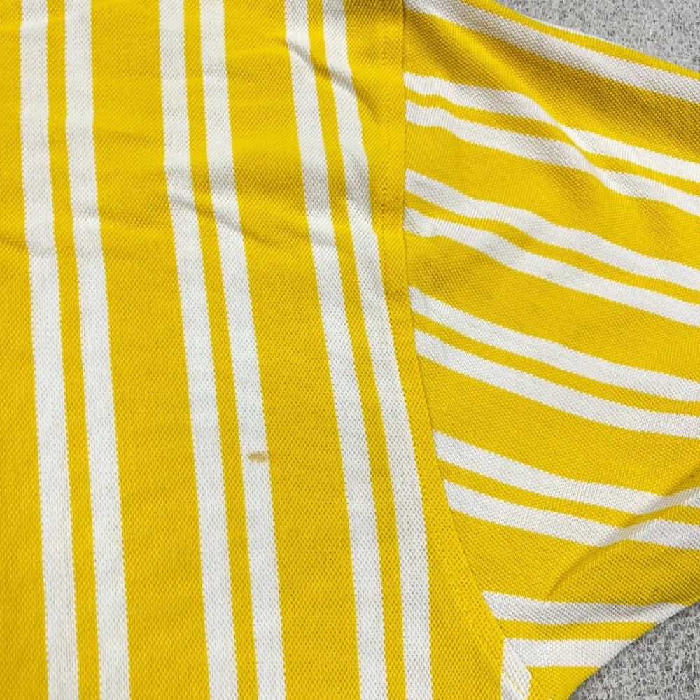 Vintage Tommy Hilfiger Polo Shirt Men Medium Yellow Striped Rugby 90s Vertical * - Picture 10 of 13